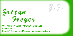 zoltan freyer business card